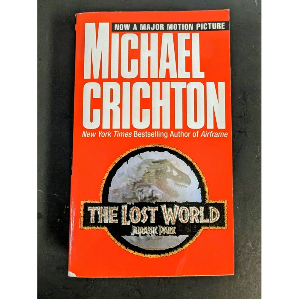 The Lost World Jurassic Park Michael Crichton Vintage Paperback 1996 Movie Cover